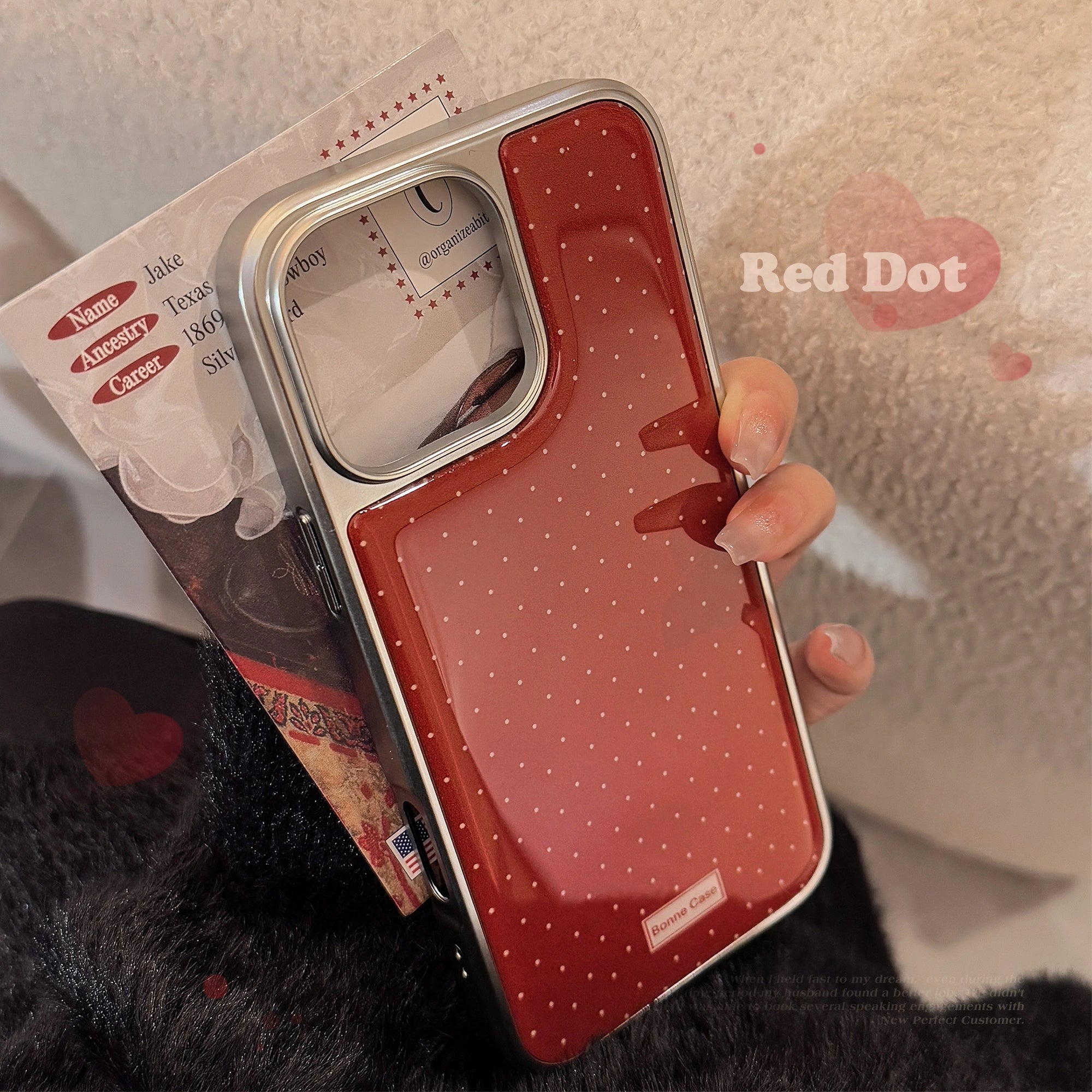Retro Wave Red - iPhone Case